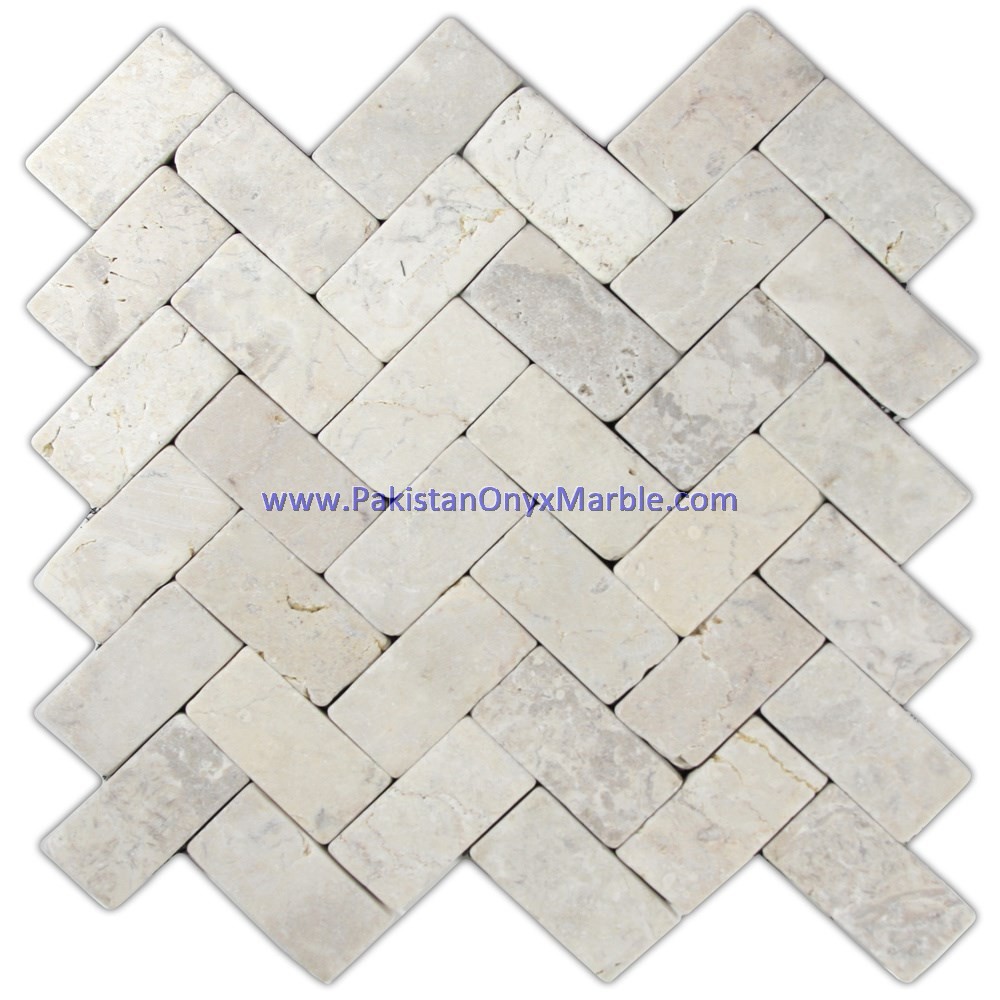 Botticino Cream Marble Mosaic Tiles Pakistanonyxmarble