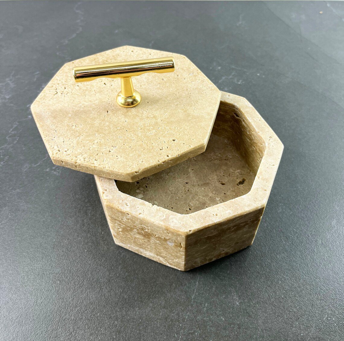 travertine-brass-handle-hexagonal-box-stone-hexagonal-box-design-natural-stone-container-storage-box-square-stone-organizer-stone-keepsake-box