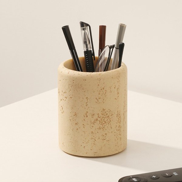 travertine-pen-holder-stone-pencil-organizer-natural-stone-desk-accessory-travertine-office-organizer-pen-stand-desktop-caddy-elegant-handcrafted