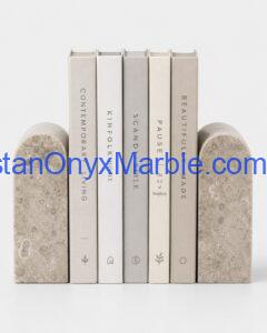 Beige Marble Arch Bookends