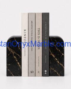 Black and Gold Marble Arch Bookends