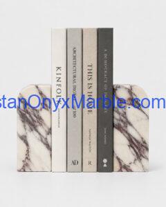 calacatta viola marble Arch Bookends
