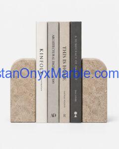 Fossil Coral marble Arch Bookends