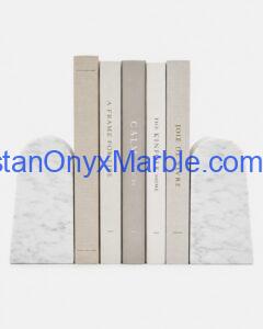 White Marble Arch Bookends